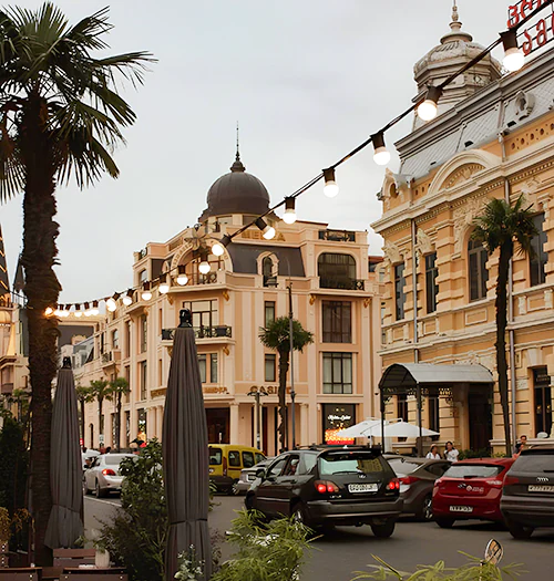 Historic architecture and central street of Old Batumi, where Arcus helps clients find ideal investment properties